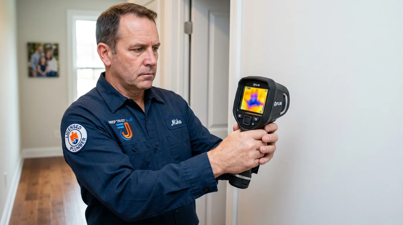 Thermal imaging leak detection by Johns Plumbing LLC in Ellijay